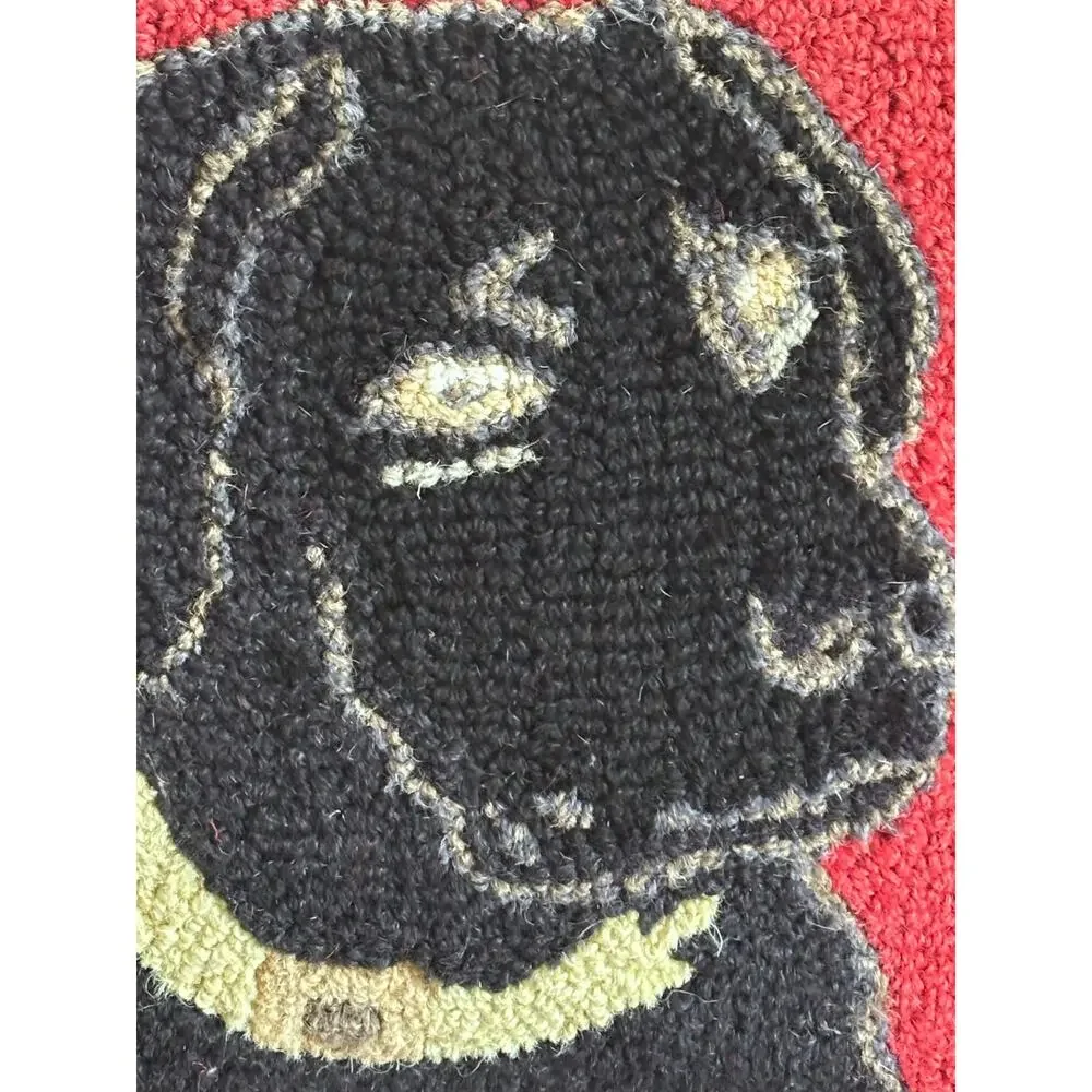 Chandler 4 Corners Hooked Wool Labrador Decorative Throw Pillow Laura Megroz